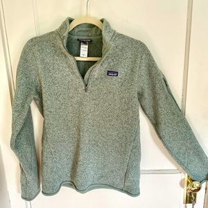 Patagonia Women’s Better Sweater, Quarter Zip, Medium, Mint Green